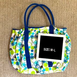 Y2k canvas polka dot tote